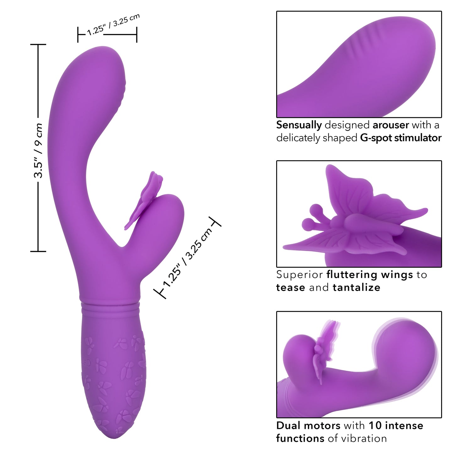 Butterfly Kiss Purple Silicone Vibrator with Motors > Vibrators > Ladies > Rabbit - Tophatter Daily Deals