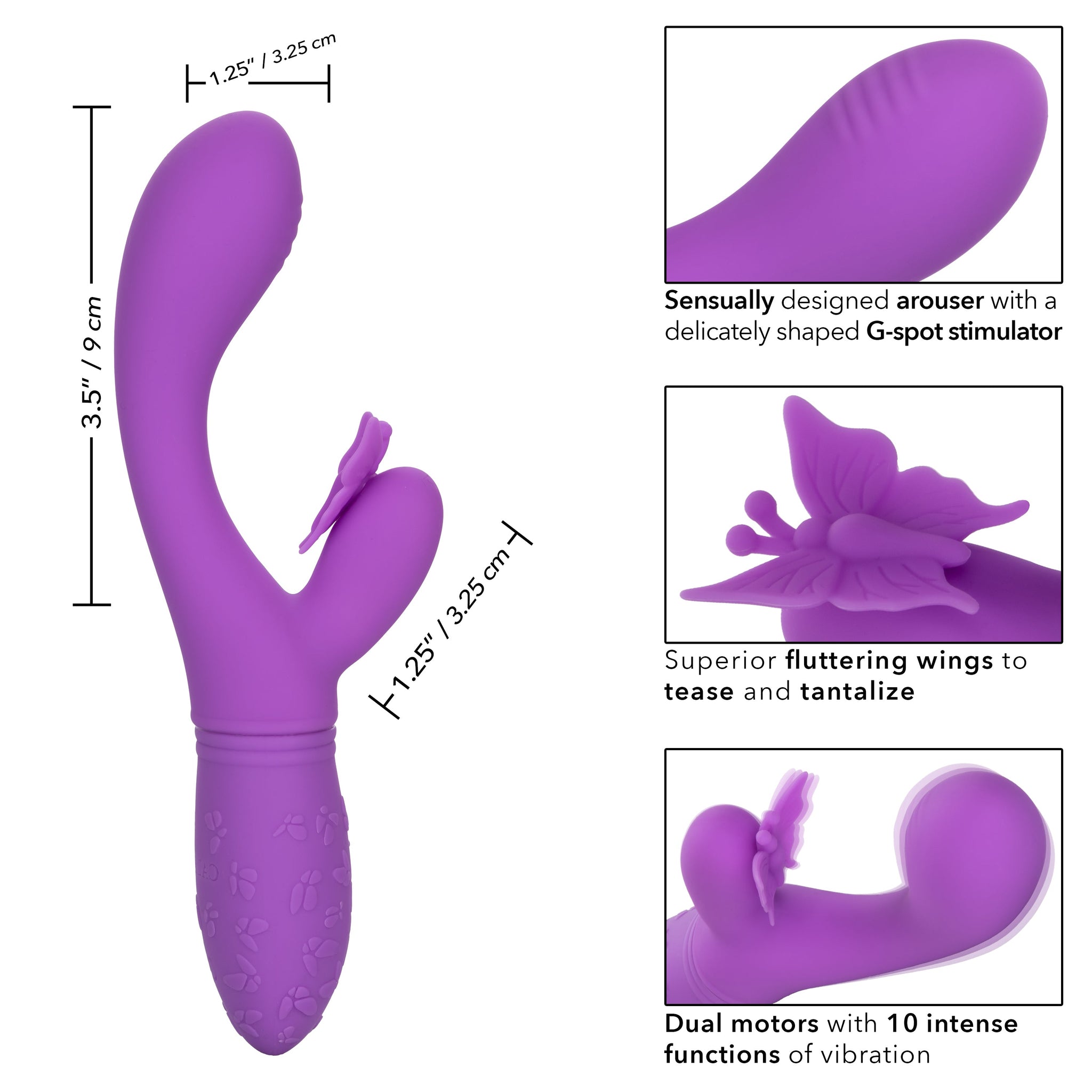 Butterfly Kiss Purple Silicone Vibrator with Motors > Vibrators > Ladies > Rabbit - Tophatter Daily Deals