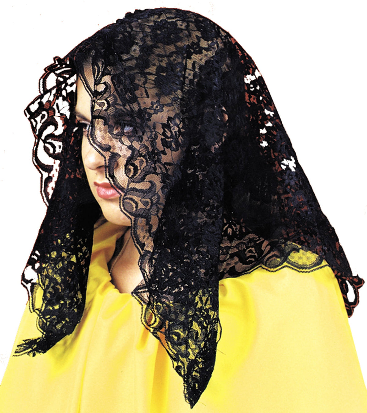 Black Mantilla Lace Scarf Costume Accessories - Tophatter Daily Deals