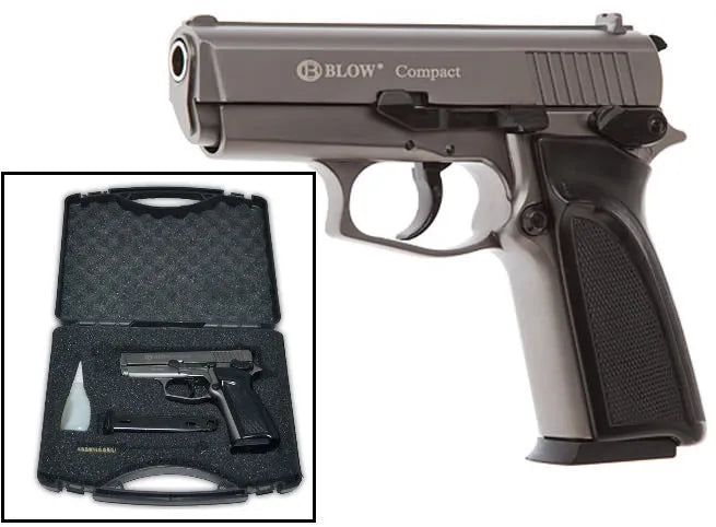 Blow Compact HP Fume Finish Starter Pistol 9MM Blank Firing Gun - Tophatter Daily Deals