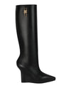 Givenchy G-Lock Knee-High Wedge Boots Black Footwear - Tophatter Daily Deals