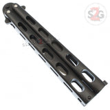 Jaguar Butterfly Knife HEAVY Taiwan Balisong - Black Serrated Knife-Balisong - Tophatter Daily Deals