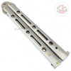 JUMBO 5 Hole Butterfly Knife Giant 10" Balisong - Silver Knife-Balisong - Tophatter Daily Deals