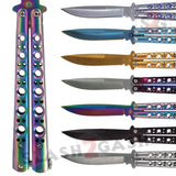 Classic Butterfly Knife w/ Spring Latch Sandwich Version - 7 Colors Knife-Balisong - Tophatter Daily Deals