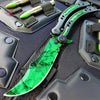 CSGO Green Gamma Doppler Emerald Butterfly Knife SHARP Balisong Knife-Balisong - Tophatter Daily Deals