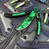 CSGO Green Gamma Doppler Emerald Butterfly Knife SHARP Balisong Knife-Balisong - Tophatter Daily Deals