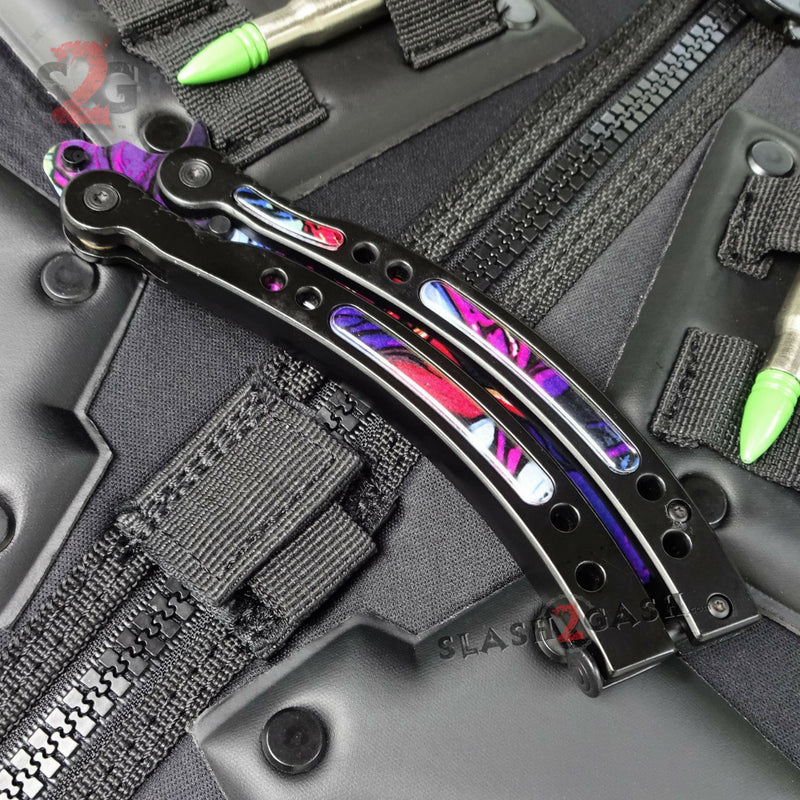 22 colors CSGO Butterfly Knife TRAINER Dull Spring Latch PRACTICE Balisong Knife-Balisong - Tophatter Daily Deals