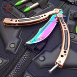 22 colors CSGO Butterfly Knife SHARP 440C Counter Strike Balisong Knife-Balisong - Tophatter Daily Deals