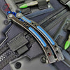 CSGO Blue Slaughter Butterfly Knife TRAINER Dull PRACTICE Balisong GY Knife-Balisong - Tophatter Daily Deals