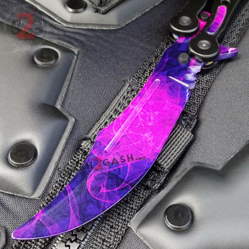 22 colors CSGO Butterfly Knife SHARP 440C Counter Strike Balisong Knife-Balisong - Tophatter Daily Deals