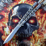 TheONE Butterfly Knife w/ BUSHINGS 440C Channel Balisong - 42 Serrated Knife-Balisong - Tophatter Daily Deals