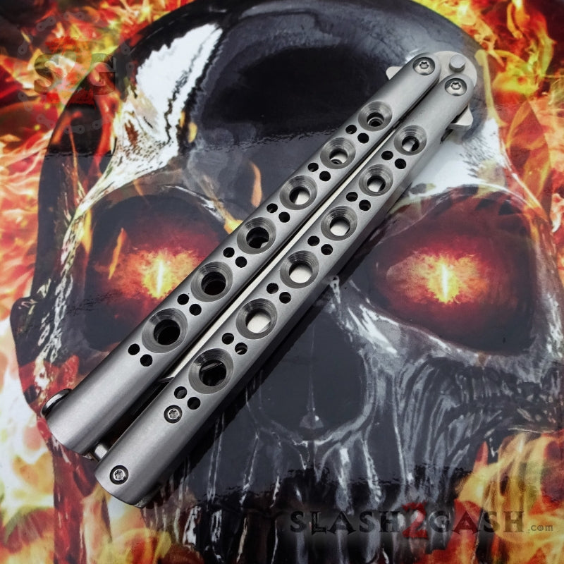 TheONE Butterfly Knife 440C Channel Balisong - Classic 42 Serrated Knife-Balisong - Tophatter Daily Deals