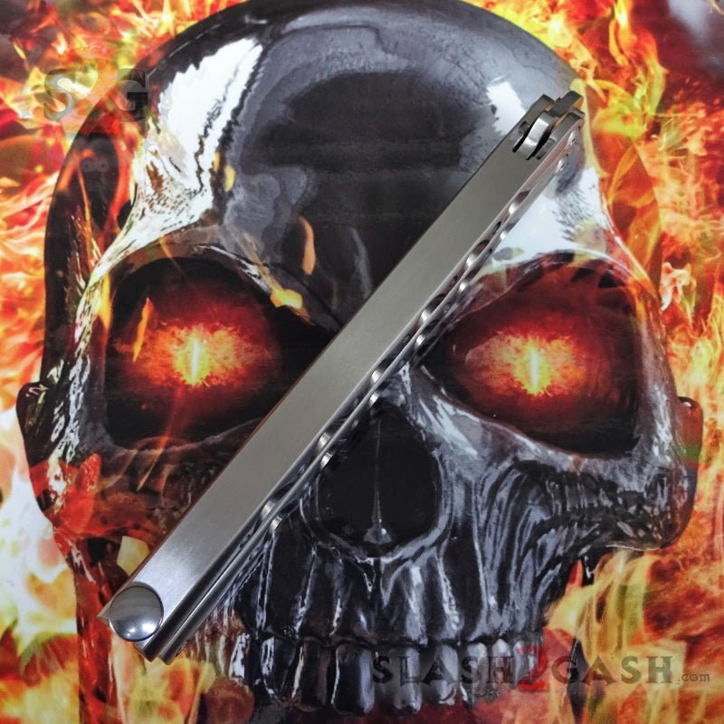 TheONE Butterfly Knife 440C Channel Balisong - Classic 42 Serrated Knife-Balisong - Tophatter Daily Deals