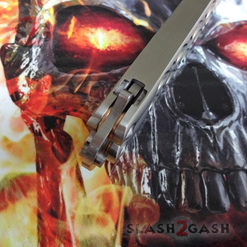 TheONE Butterfly Knife 440C Channel Balisong - Classic 42 Serrated Knife-Balisong - Tophatter Daily Deals