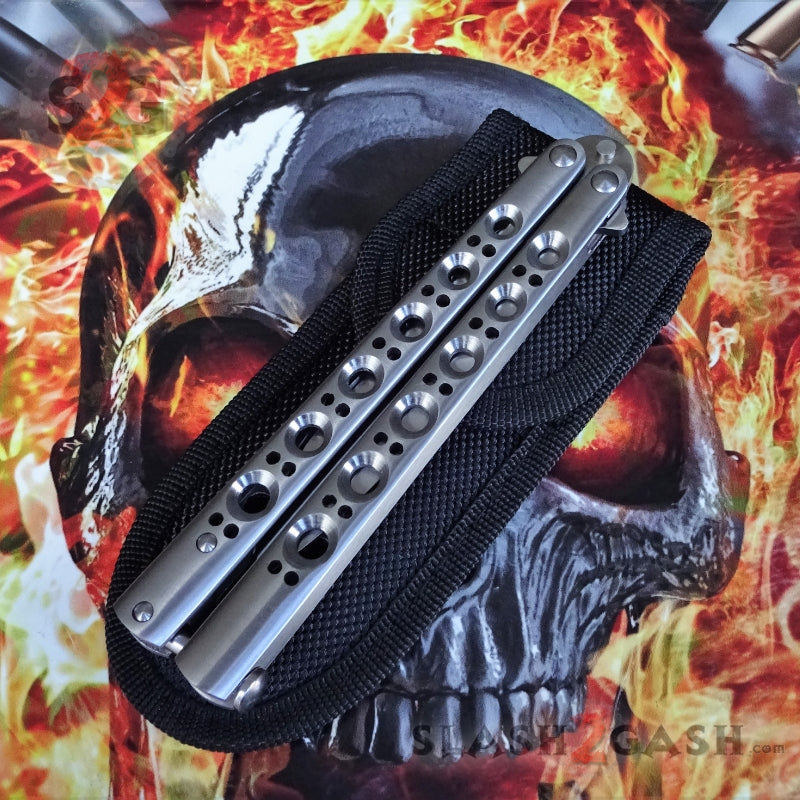 TheONE Butterfly Knife 440C Channel Balisong - Classic 42 Serrated Knife-Balisong - Tophatter Daily Deals