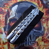 TheONE Butterfly Knife 440C Channel Balisong - Chrome 47 Mirror Knife-Balisong - Tophatter Daily Deals