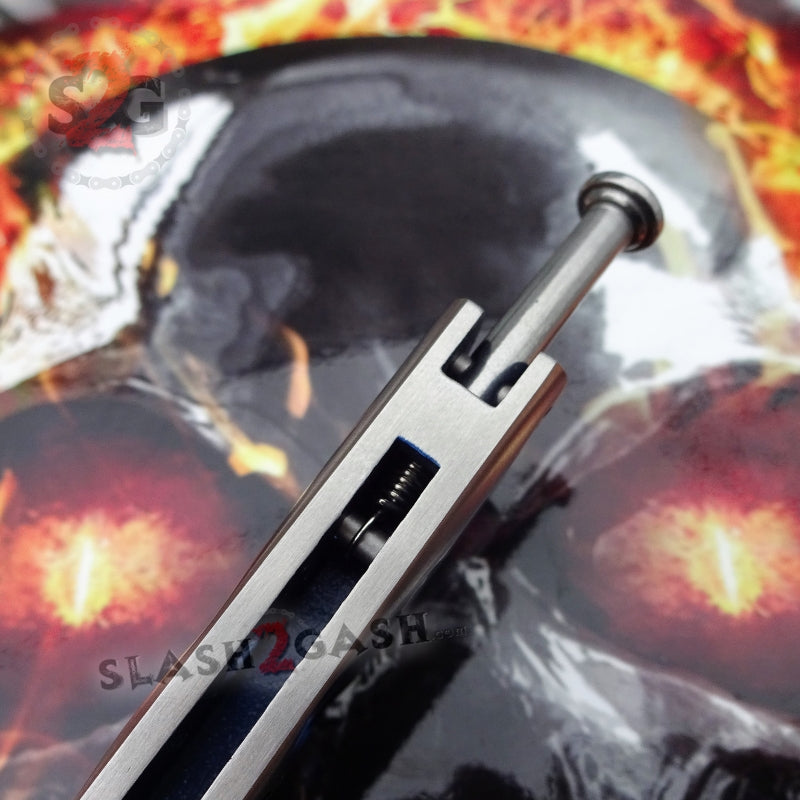TheONE Butterfly Knife Trainer w/ BUSHINGS Practice Bali - Blue Holes Knife-Balisong - Tophatter Daily Deals