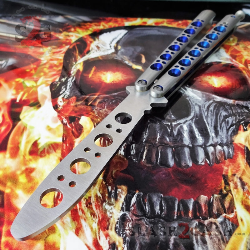 TheONE Butterfly Knife 440C Channel Balisong w/ Spring Latch - 5 Blades Knife-Balisong - Tophatter Daily Deals