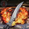 TheONE Butterfly Knife 440C Channel Balisong w/ Spring Latch - 5 Blades 43 Tyrannosaur - Satin Knife-Balisong - Tophatter Daily Deals
