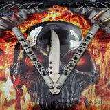TheONE Butterfly Knife 440C Channel Balisong - Tyrannosaur Knife-Balisong - Tophatter Daily Deals