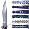 Classic 7 Hole Butterfly Knife 440c Premium Steel Balisong - Marble Red Knife-Balisong - Tophatter Daily Deals