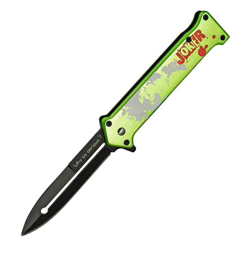 Joker Spring Assist 'Legal Automatic' Knife Green - TOPHATTER'S ARMORY DEALS Collectible Weapons - Tophatter Daily Deals