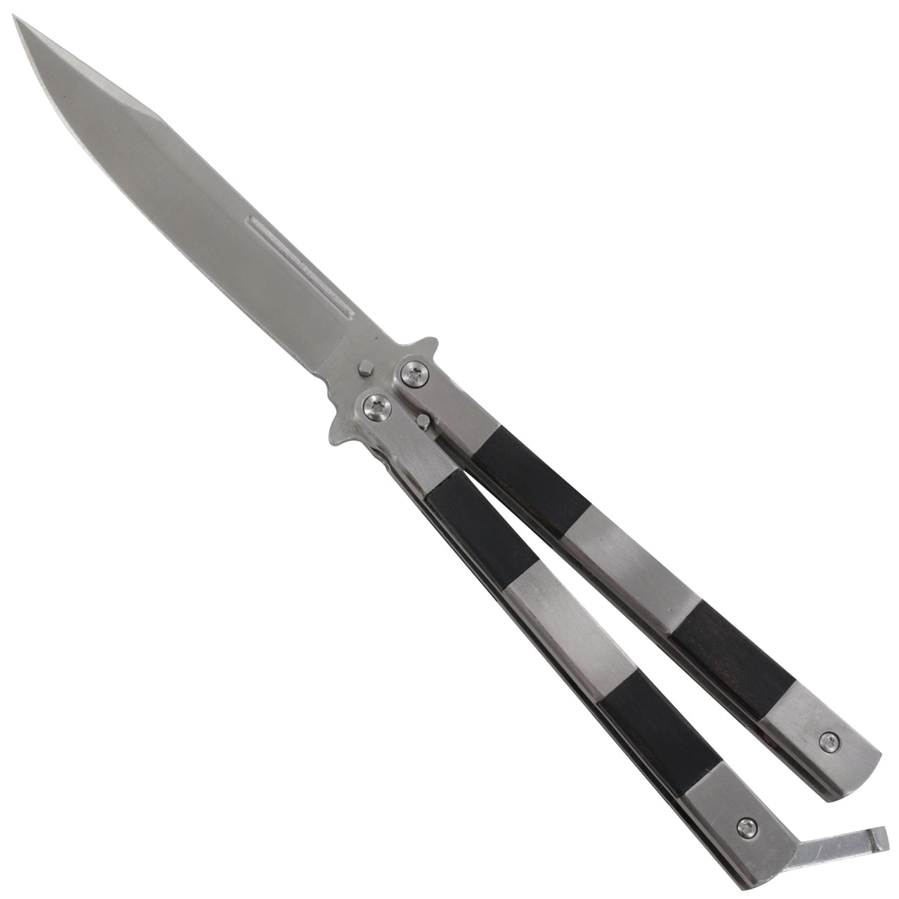 Danger Zone Stainless Steel Heavy Duty Butterfly Knife - TOPHATTER'S ARMORY DEALS Collectible Weapons - Tophatter Daily Deals