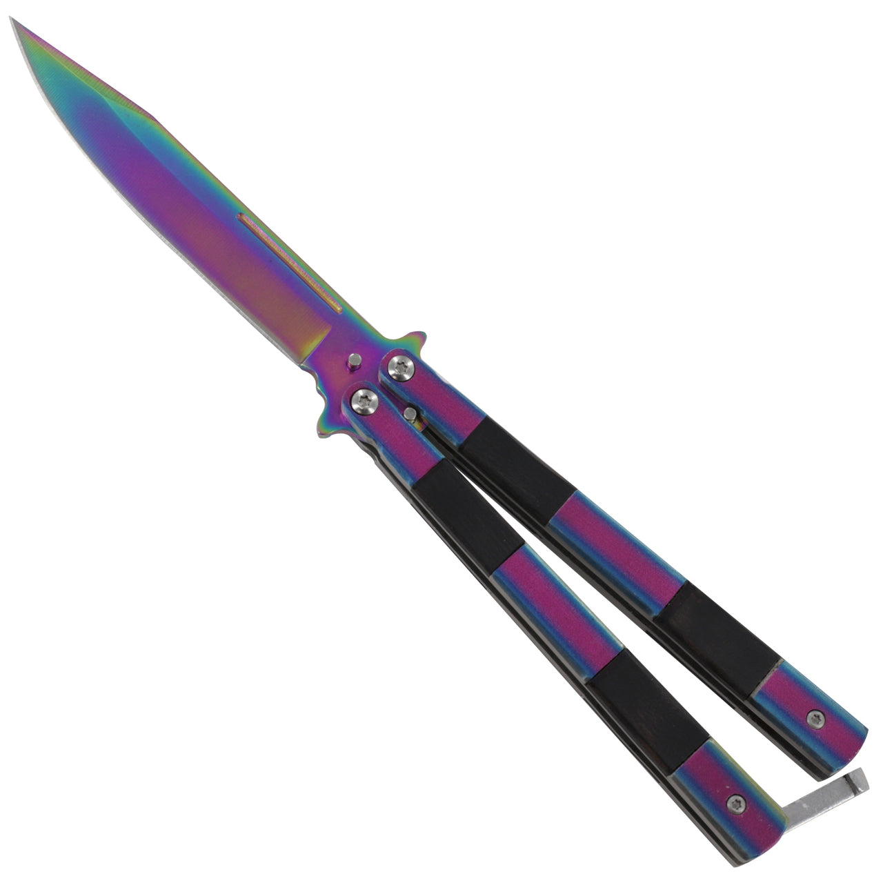 Spit Venom Stainless Steel Heavy Duty Butterfly Knife - TOPHATTER'S ARMORY DEALS Collectible Weapons - Tophatter Daily Deals