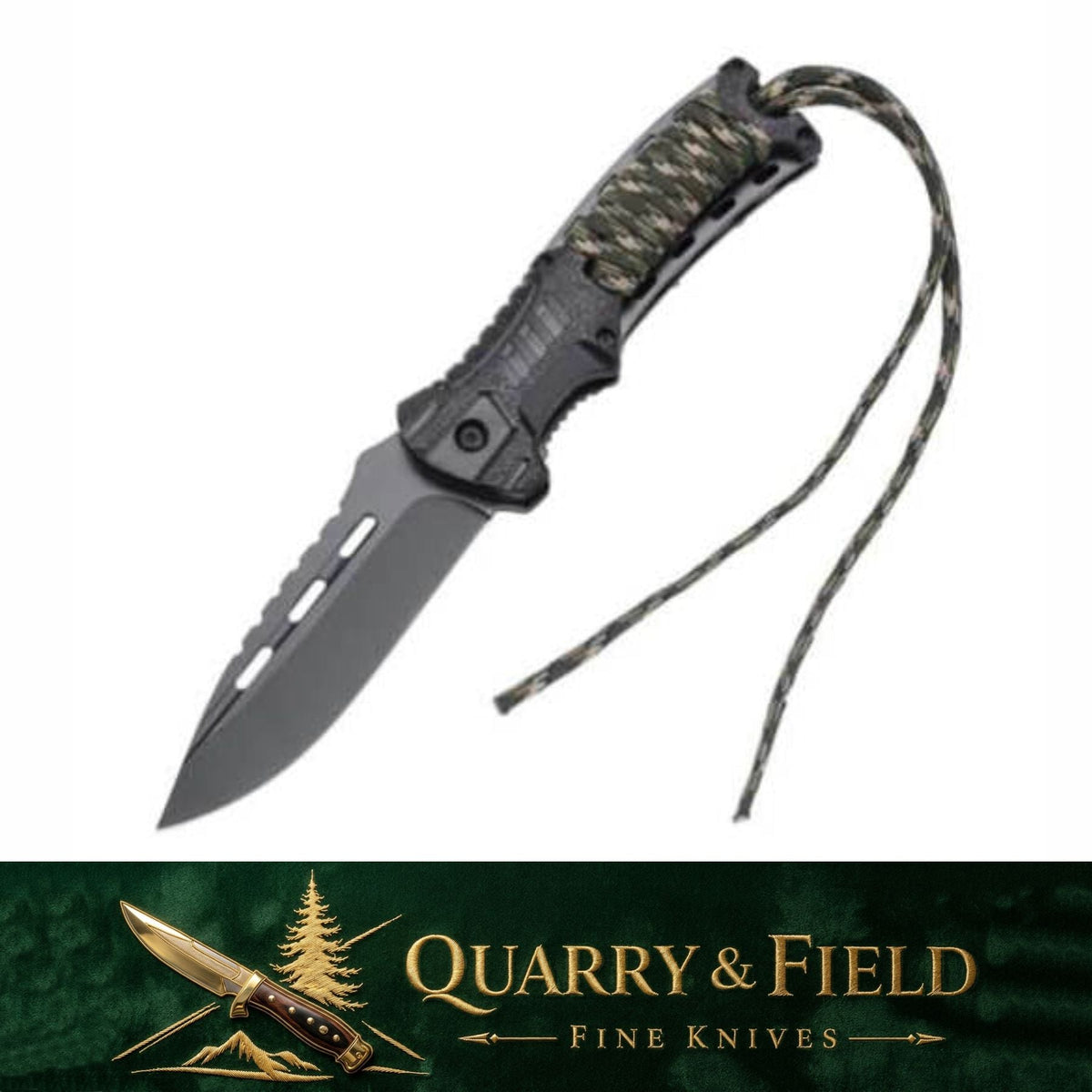 Quarry & Field - Pioneer's Friend Paracord Folding Knife Folding Knife - Tophatter Daily Deals