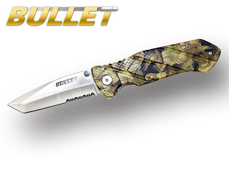 4.5" Closed Spring Assist Knife Partially Serrated Blade - Camo - Tophatter's Guns'N'Weapons Store Collectible Weapons - Tophatter Daily Deals