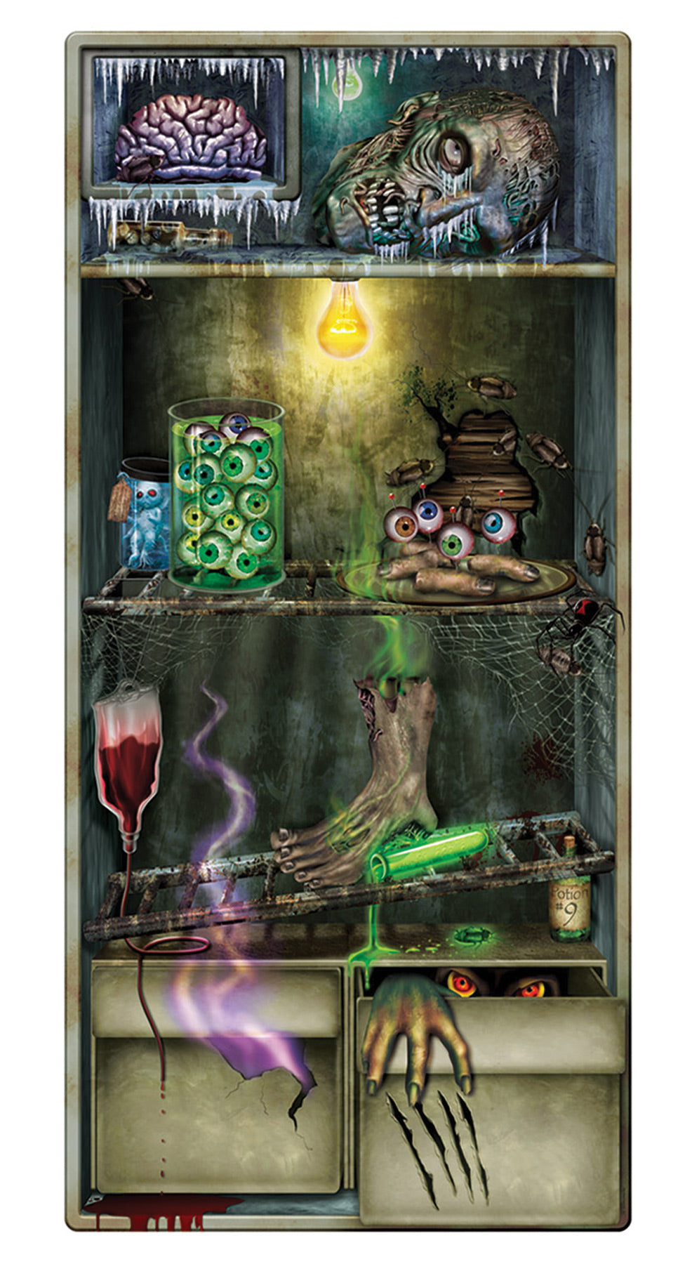 Refrigerator Door Cover Halloween Door Decorations - Tophatter Daily Deals