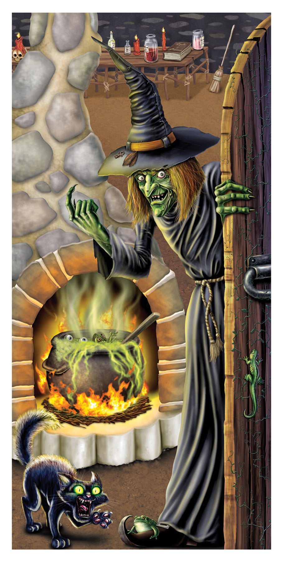 Witch's Brew Door Cover Halloween Door Decorations - Tophatter Daily Deals