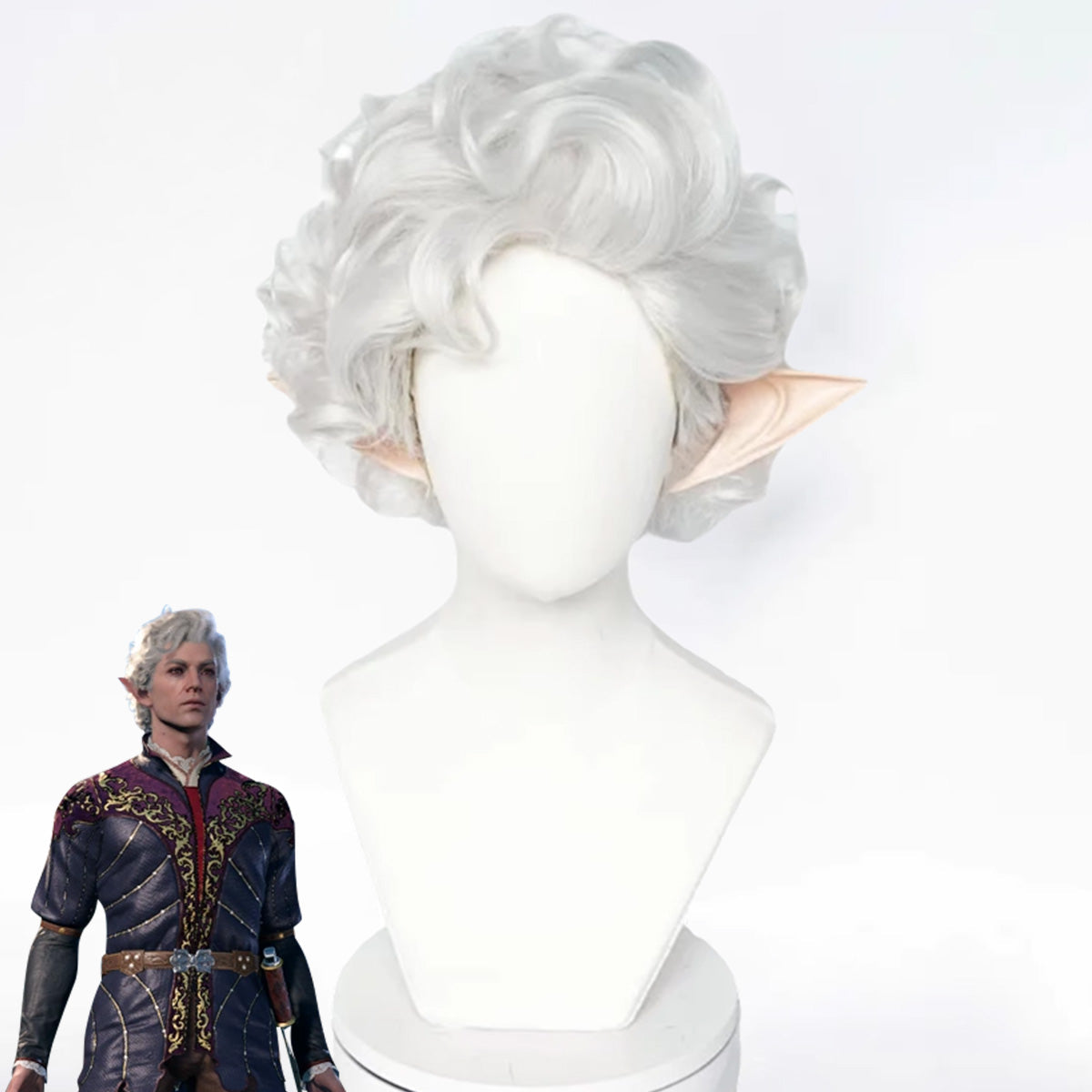 BG3 Baldur's Gate III Astarion White Cosplay Wig Wig - Tophatter Daily Deals