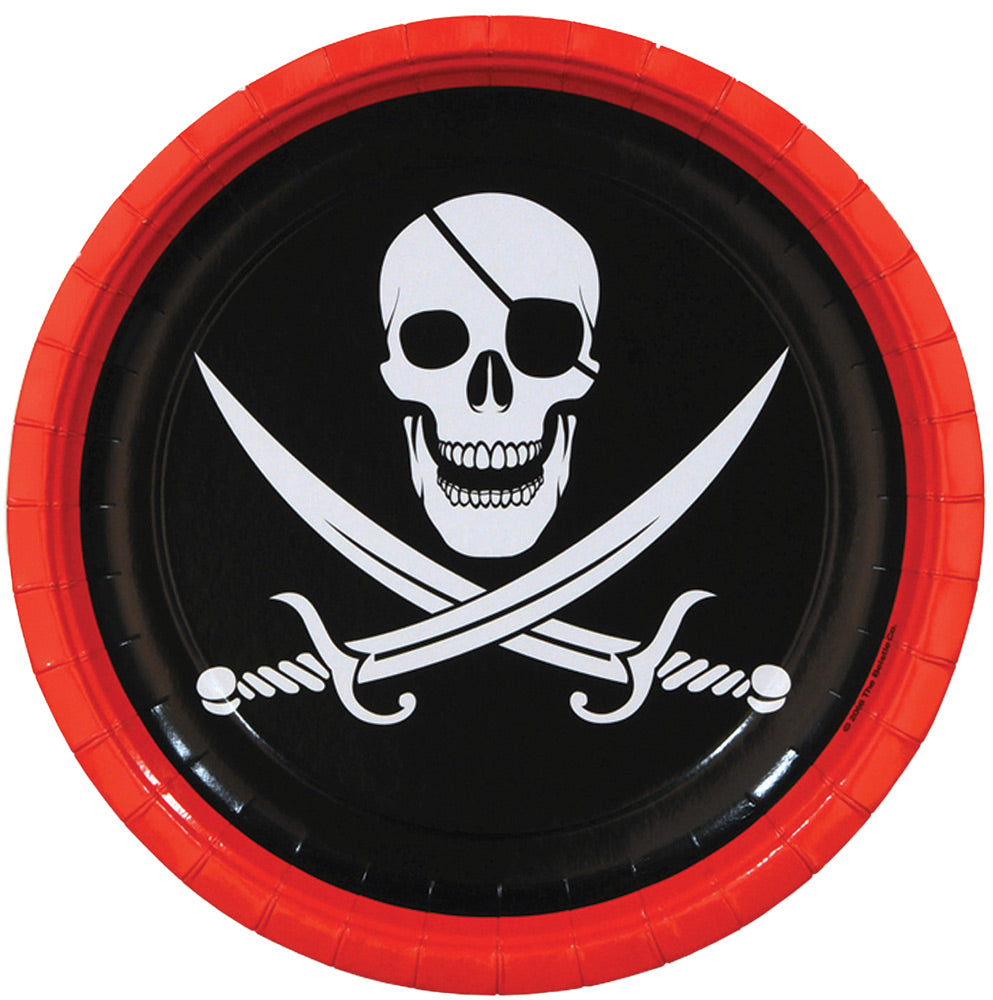 9" Pirate Plates - Pack of 8 Halloween Party Tableware - Tophatter Daily Deals