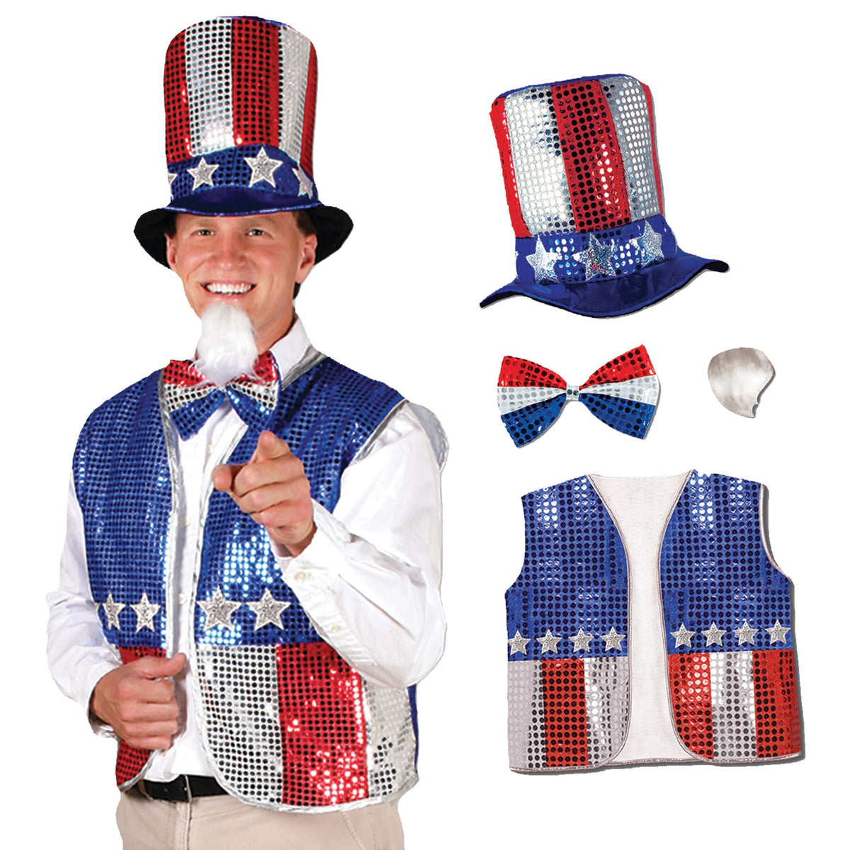 Uncle Sam Set Costume Accessories - Tophatter Daily Deals