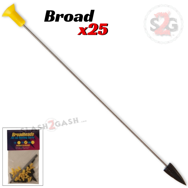Avenger Blowgun Darts .40 Caliber - 6 Styles 10, 25, 100 pcs Broadhead 25 pack Blowgun Darts/Accessories - Tophatter Daily Deals