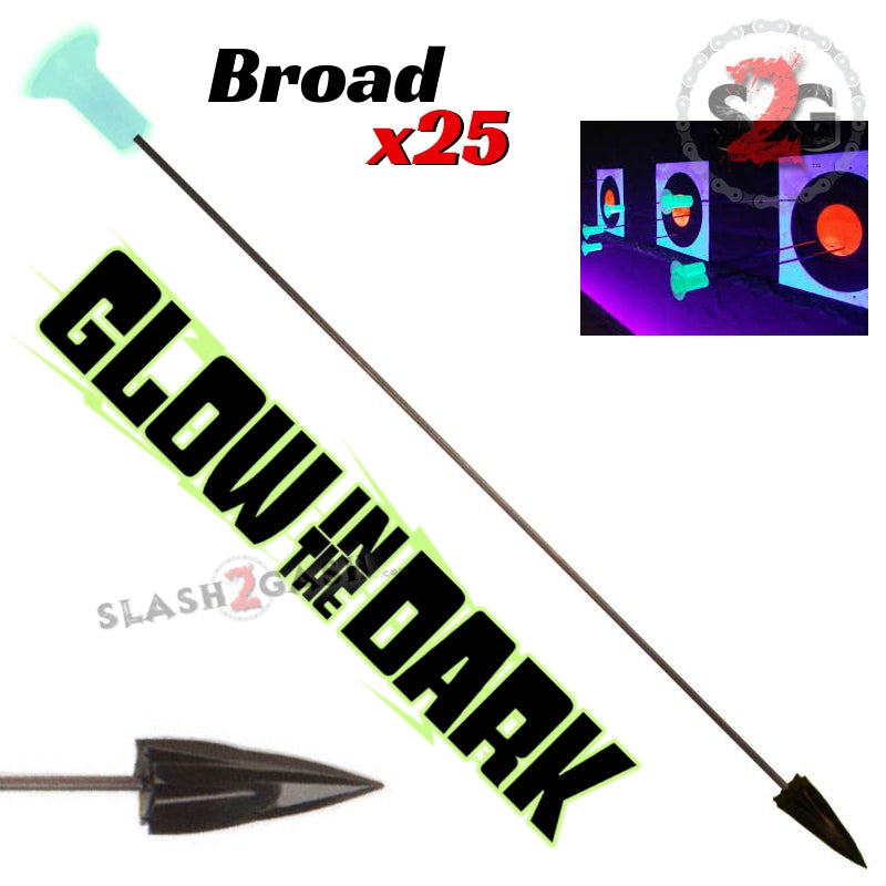 Blowgun Darts Glow In The Dark .40 Caliber - 5 Styles 25, 100 pcs Broadhead 25 pack Blowgun Darts/Accessories - Tophatter Daily Deals