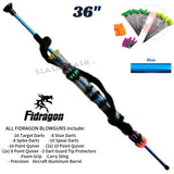 Fidragon 36" Blowgun .40 cal LOADED w/ 42 Darts - Blue - BEST VALUE Blowgun - Tophatter Daily Deals