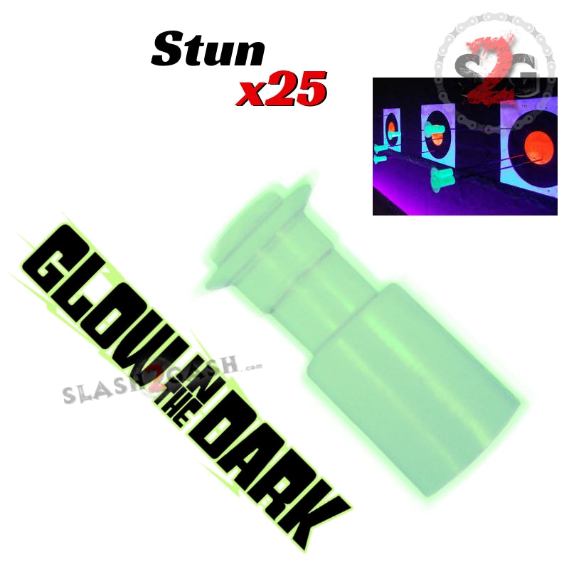 Safety Stun Darts .40 Cal Blowgun Ammo - Glow In The Dark x25 Blowgun Darts/Accessories - Tophatter Daily Deals