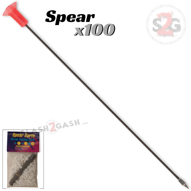 Avenger Blowgun Darts .40 Caliber - 6 Styles 10, 25, 100 pcs Spear 100 pack Blowgun Darts/Accessories - Tophatter Daily Deals