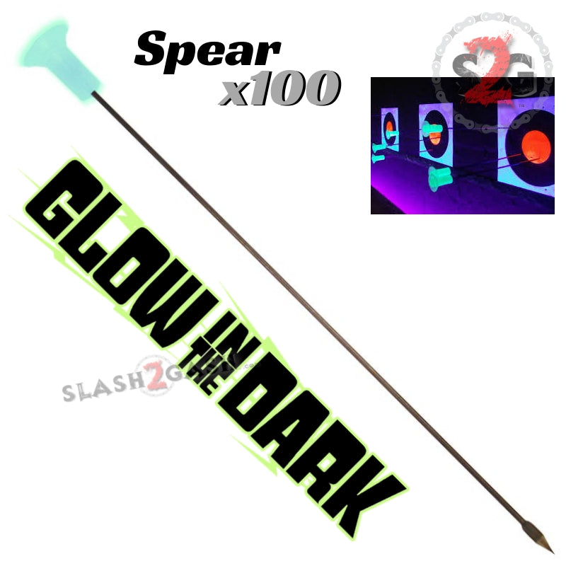 Blowgun Darts Glow In The Dark .40 Caliber - 5 Styles 25, 100 pcs Spear 100 pack Blowgun Darts/Accessories - Tophatter Daily Deals