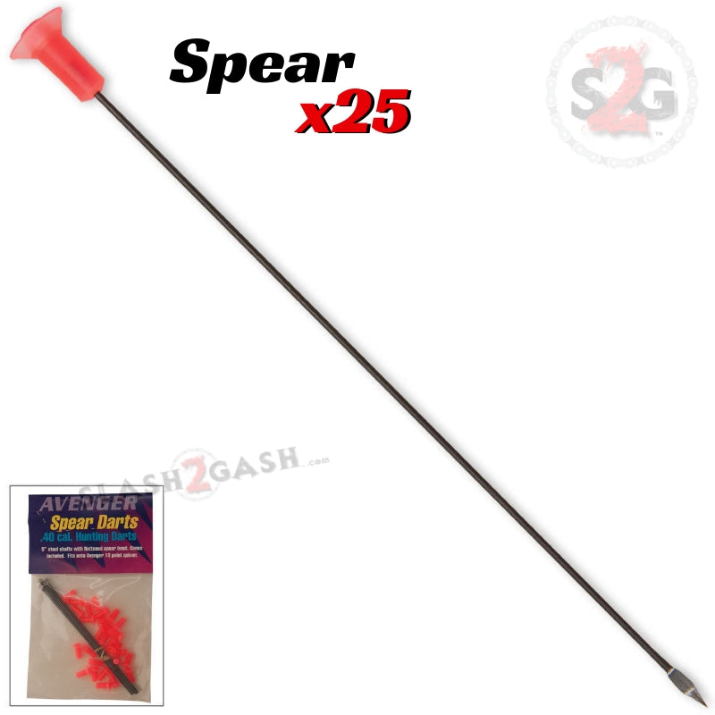 Avenger Blowgun Darts .40 Caliber - 6 Styles 10, 25, 100 pcs Spear 25 pack Blowgun Darts/Accessories - Tophatter Daily Deals