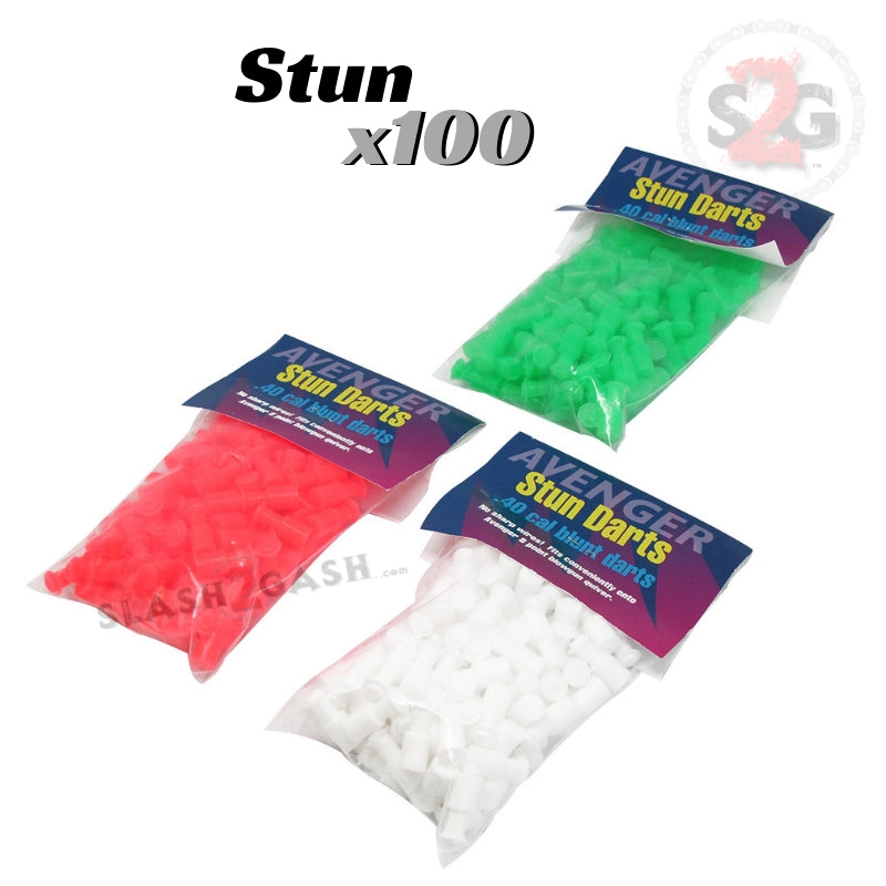 Stun Darts Safety Thumpers .40 Caliber Blowgun Ammo - 100 Pack Blowgun Darts/Accessories - Tophatter Daily Deals