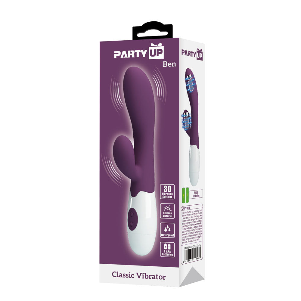 Party Up BEN Classic Vibe – 20 cm Rabbit Vibrator > Vibrators > Ladies > Rabbit - Tophatter Daily Deals