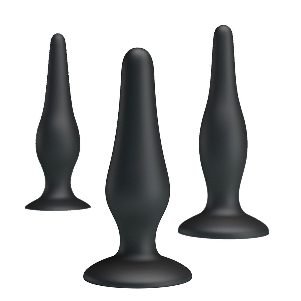Party Up Jerry Butt Plug Set - Set of Three Sizes > Anal Range > Butt Plug Kits - Tophatter Daily Deals