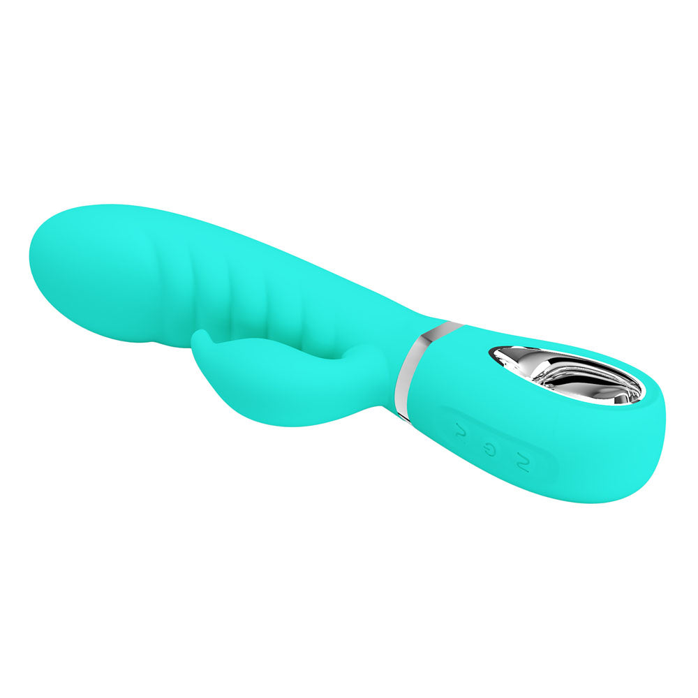 Party Up Edward Rabbit Vibe Teal 20 cm Rabbit Vibrator > Vibrators > Ladies > Rabbit - Tophatter Daily Deals