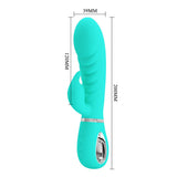 Party Up Edward Rabbit Vibe Teal 20 cm Rabbit Vibrator > Vibrators > Ladies > Rabbit - Tophatter Daily Deals