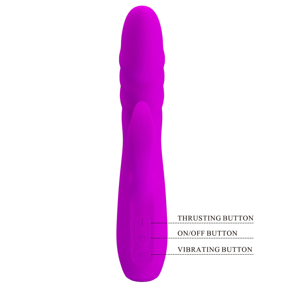 Party Up Bob Thrusting Vibe 25 cm Rabbit Vibrator > Vibrators > Ladies > Rabbit - Tophatter Daily Deals