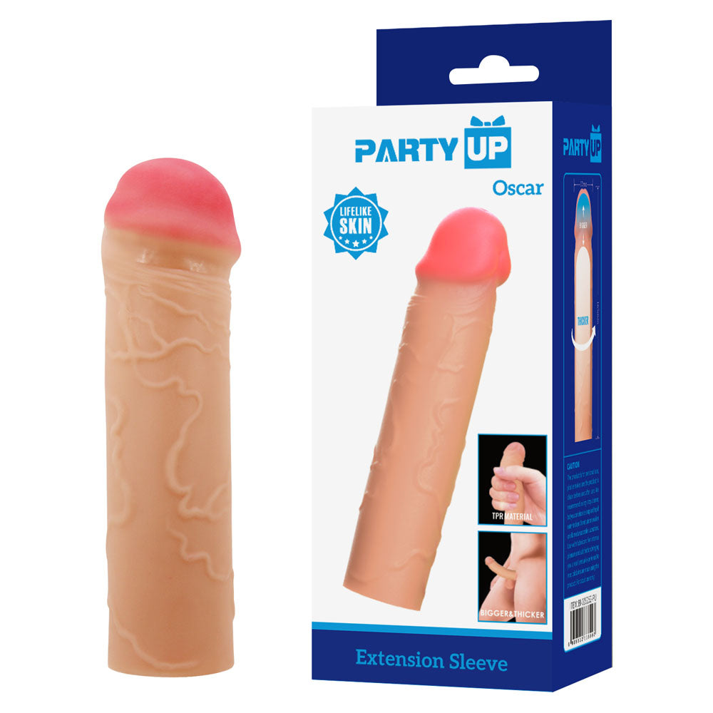 Party Up Oscar (Clear) – 1 Inch Penis Extender Sleeve > Sex Toys For Men > Penis Sleeves - Tophatter Daily Deals