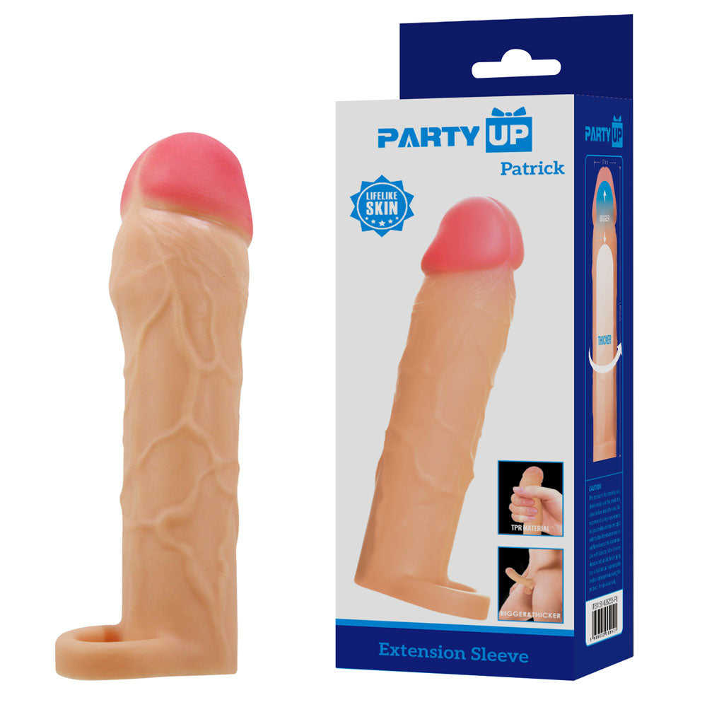 Party Up Patrick 2 Inch Extender Sleeve with Ball Strap – Penis Extender Sleeve > Sex Toys For Men > Penis Sleeves - Tophatter Daily Deals